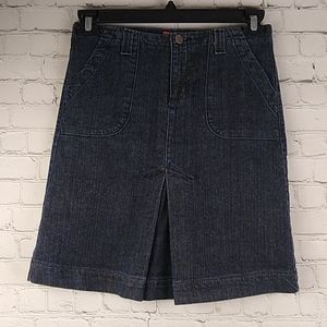 Lux Denim Front pleated skirt 3